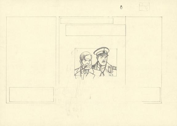 Andr&eacute; Juillard - Blake et Mortimer, Crayonn&eacute; original