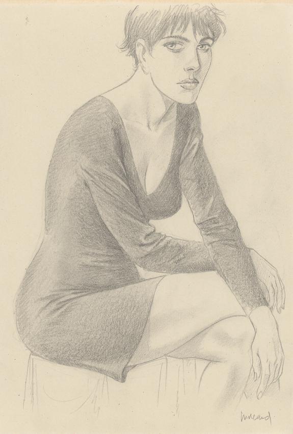 Andr&eacute; Juillard - Le Cahier bleu, Illustration originale, Lou