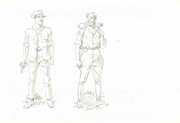 Andr&eacute; Juillard - Blake et Mortimer, Crayonn&eacute; original