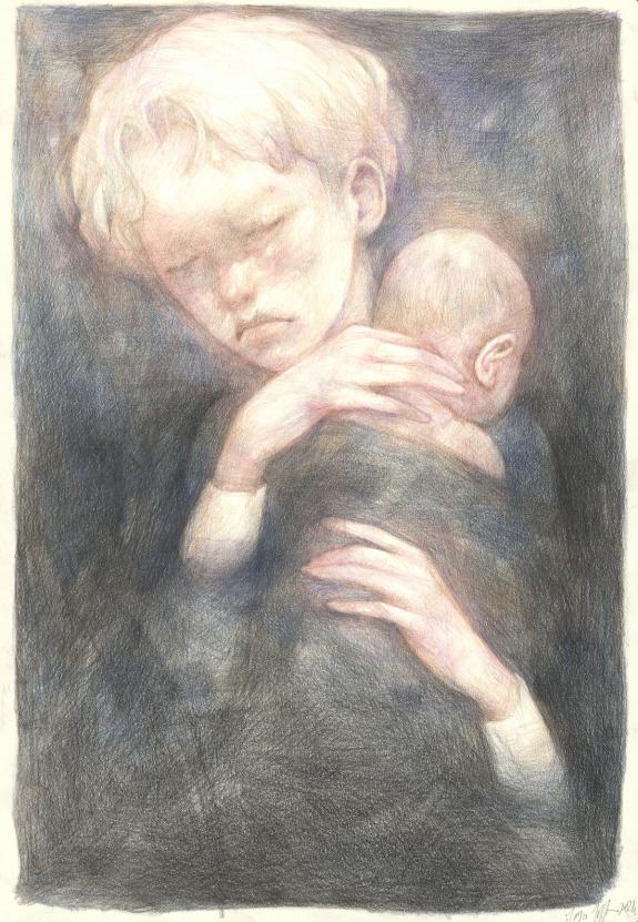 Marco Mazzoni - Illustration originale : "L'Étreinte