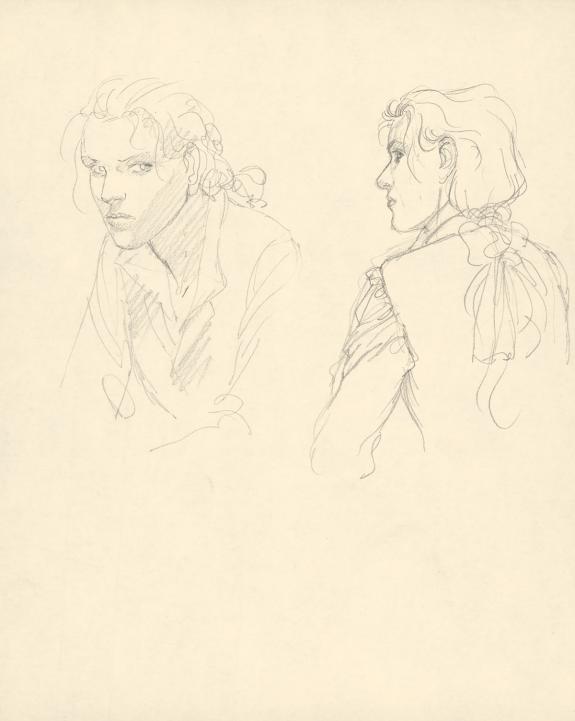 Andr&eacute; Juillard - Plume aux Vents, L'Oiseau-Tonnerre, Crayonn