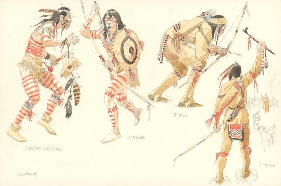 Andr&eacute; Juillard - Plume aux Vents, Illustration originale pou