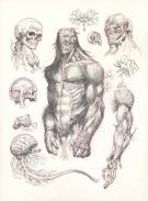 Stan Manoukian - Frankenstein, Illustration originale, carne