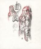 Stan Manoukian - Frankenstein, Crayonné original