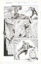 John Romita Jr - Spiderman, Planche originale n&deg;12 encr&eacute;e pa