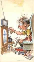 Jack Davis - Illustration originale pour une carte de voeux