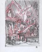 Stan Manoukian - Frankenstein, Crayonné original, recherche 