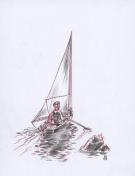 Stan Manoukian - Frankenstein, Crayonn&eacute; original, recherche 