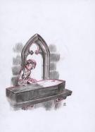 Stan Manoukian - Frankenstein, Crayonn&eacute; original, recherche 