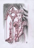 Stan Manoukian - Frankenstein, Crayonn&eacute; original, recherche