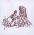 Stan Manoukian - Frankenstein, Crayonné préparatoire 