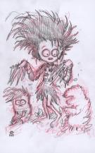 Stan Manoukian - Crayonné original, "Edward aux mains d'arge