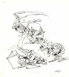 Marc Hardy - Pierre Tombal , Mort de rire, Illustration orig