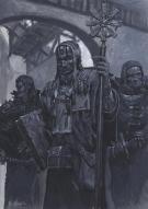 Adrian Smith - Warhammer, Prêtre avec grimoire, illustration