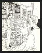 Jacques Ferrandez - Illustration originale pour "Je Bouquine
