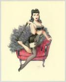 Maly Siri - Pin-up Art, Illustration originale sur papier Ar