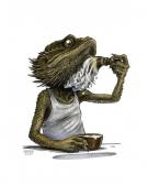 Guznag - Illustration originale, Three days bearded dragon 