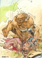 Jean-Louis Mourier - Trolls de Troy, Illustration originale 