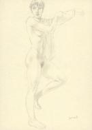 Andr&eacute; Juillard - Le Cahier bleu, crayonn&eacute; original