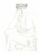 Andr&eacute; Juillard - Le Cahier bleu, Illustration originale de L