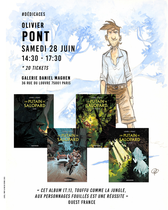 Ddicace Olivier Pont le 28 juin  la galerie Daniel Maghen