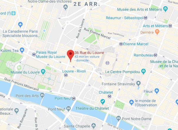 Plan Google Maps d'accs  la Galerie